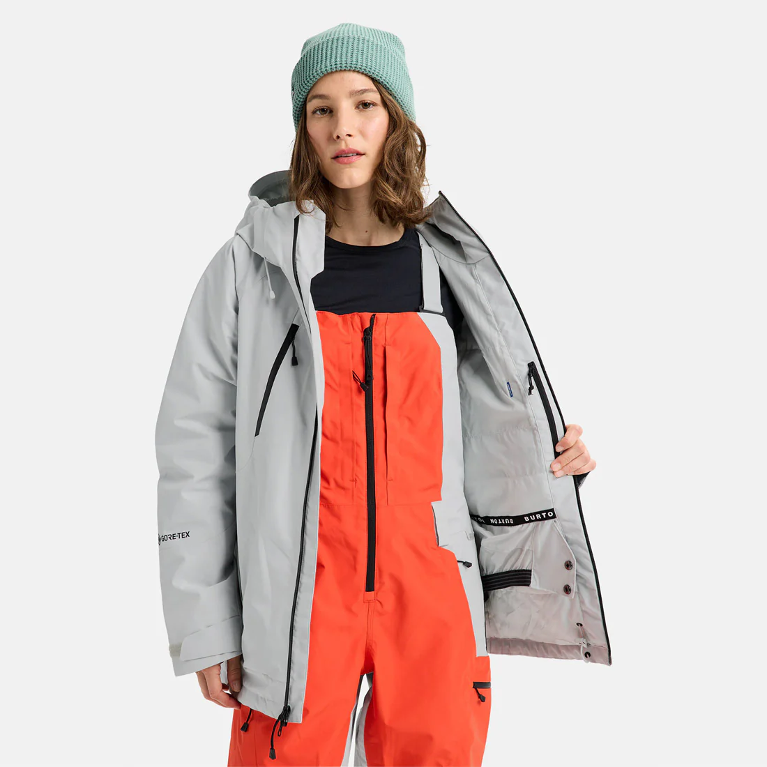 BURTON Women's Gore-Tex 2L Reserve Insulated Jacket 2026 - Gray Cloud - Image 8