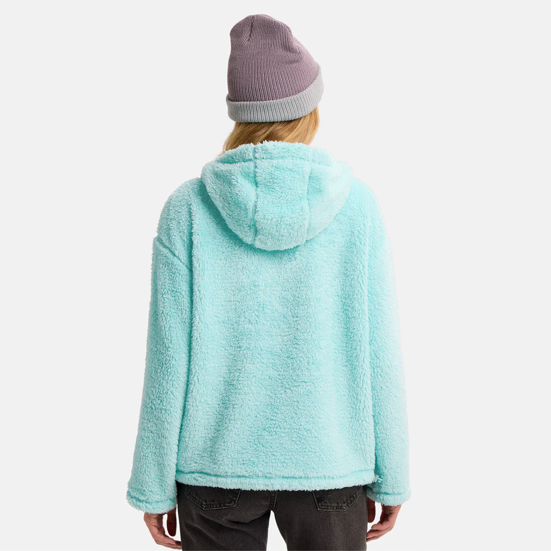 BURTON Women's Lemma Fleece Pullover Hood - Light Teal - Image 2
