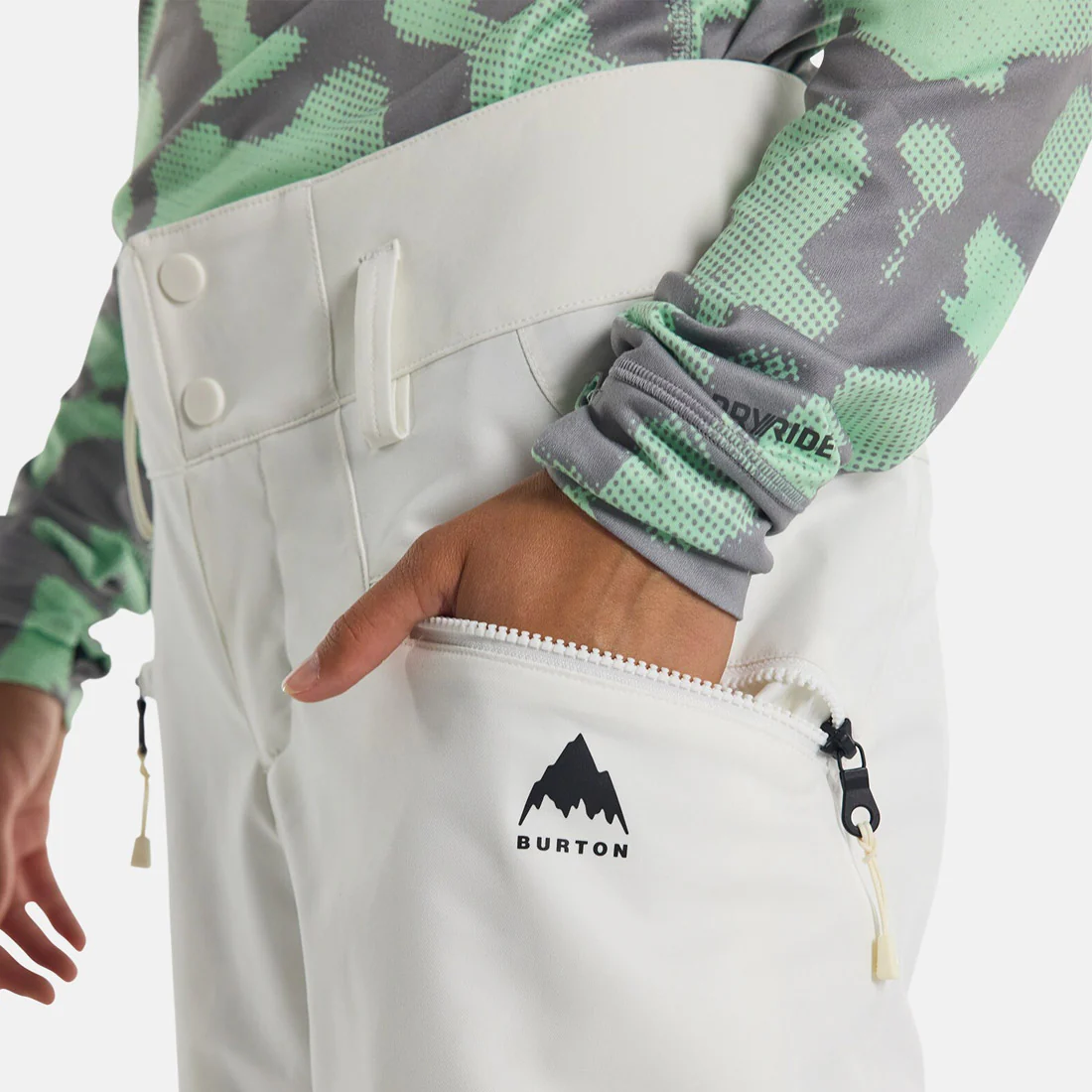 BURTON Women's Marcy High Rise Pant 2025 - Stout White - Image 3