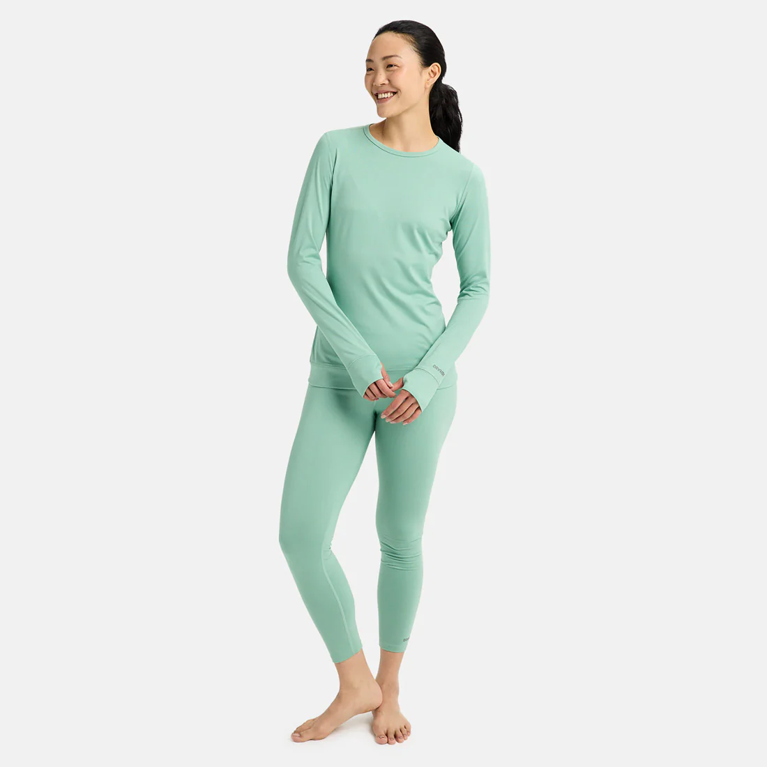 BURTON Women's Midweight Base Layer Crew - Soft Sage - Image 3