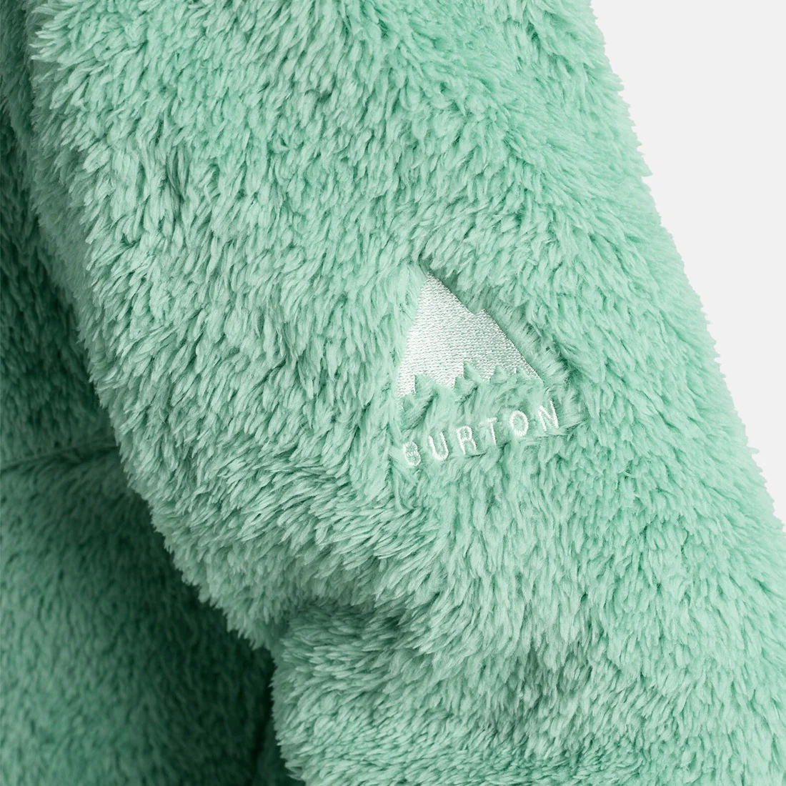 BURTON Women's Minxy Hi-Loft Fleece Full Zip Hood - Soft Sage - Image 3