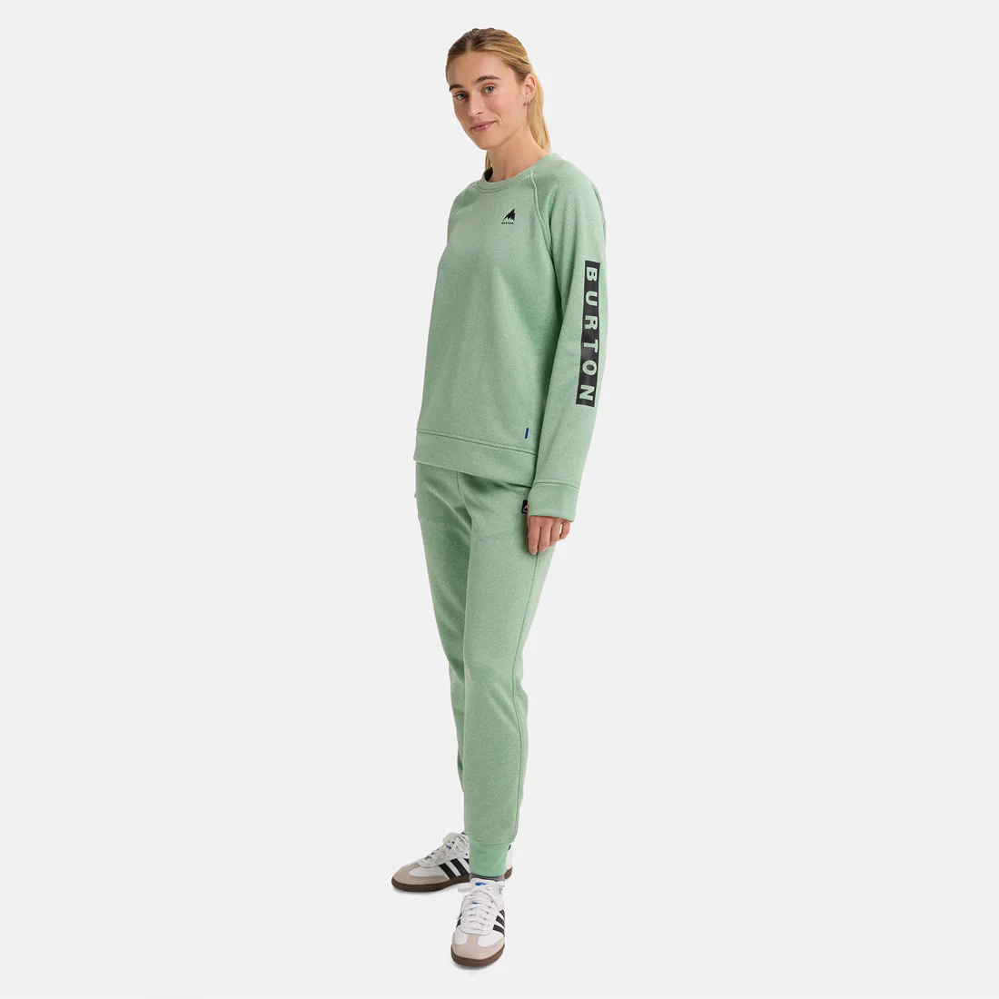 BURTON Women's Oak Crew - Soft Sage Heather - Image 4