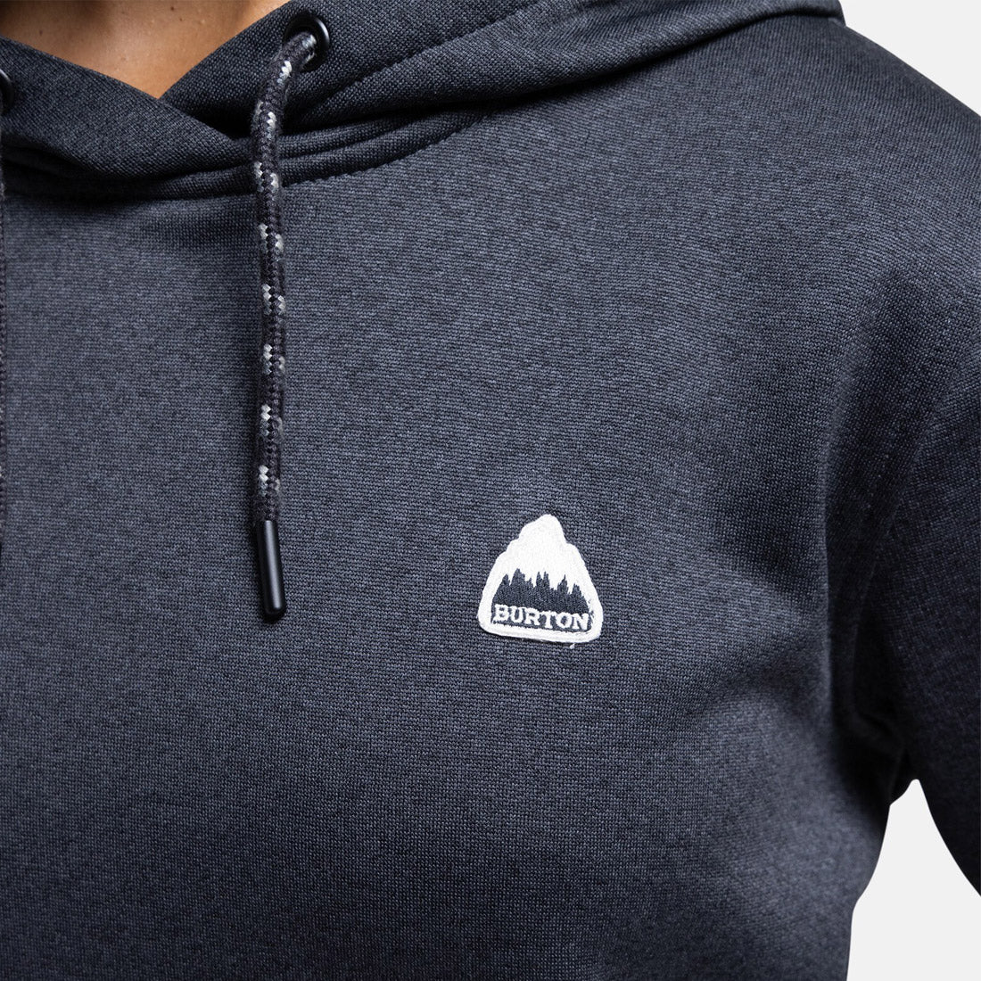 BURTON Women's Oak Pullover Hood - True Black Heather - Image 3