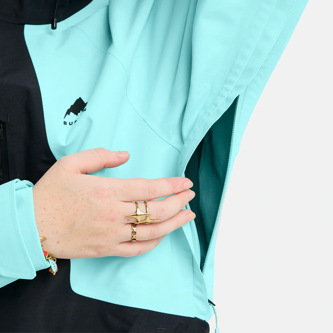 BURTON Women's Reserve 3L Jacket - True Black/Light Teal - Image 3
