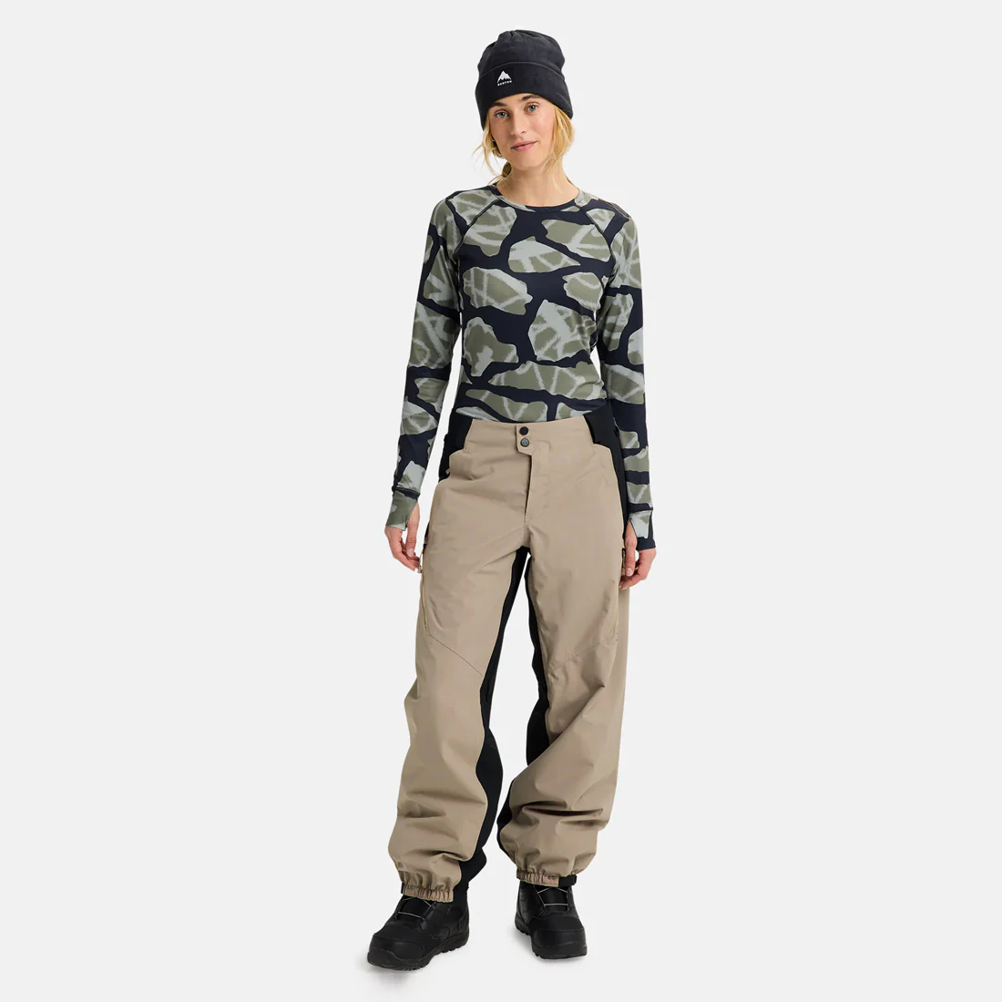 BURTON Women's Reserve Relaxed Pant 2026 - Summit Taupe/True Black - Image 8