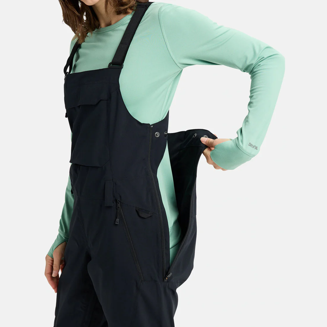 BURTON Women's Reserve Stretch Bib Pant 2026 - True Black - Image 4