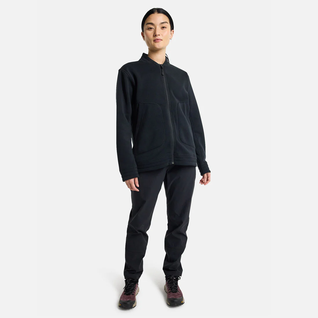 BURTON Women's Runin Fleece Full Zip - True Black - Image 3