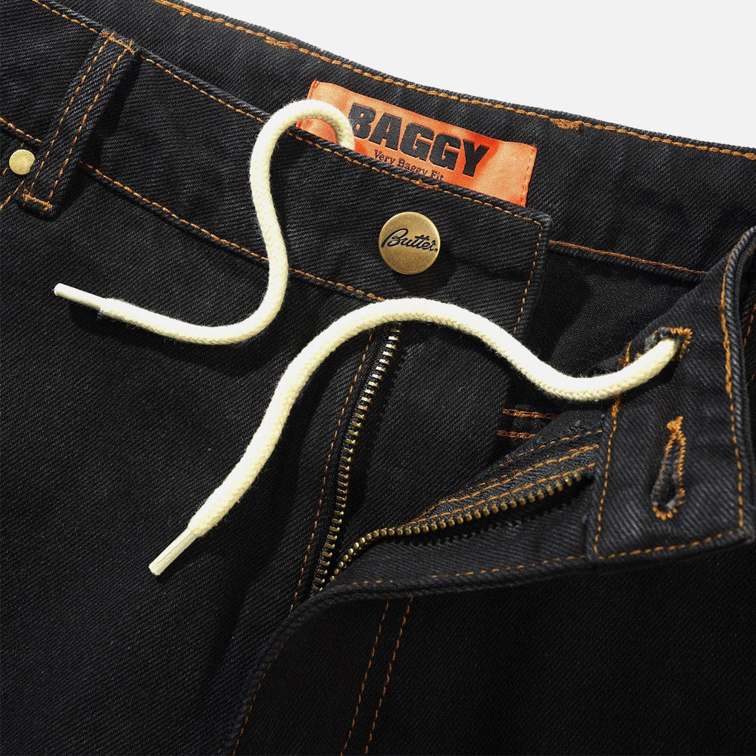 BUTTER GOODS Baggy Denim Jeans - Washed Black - Image 3
