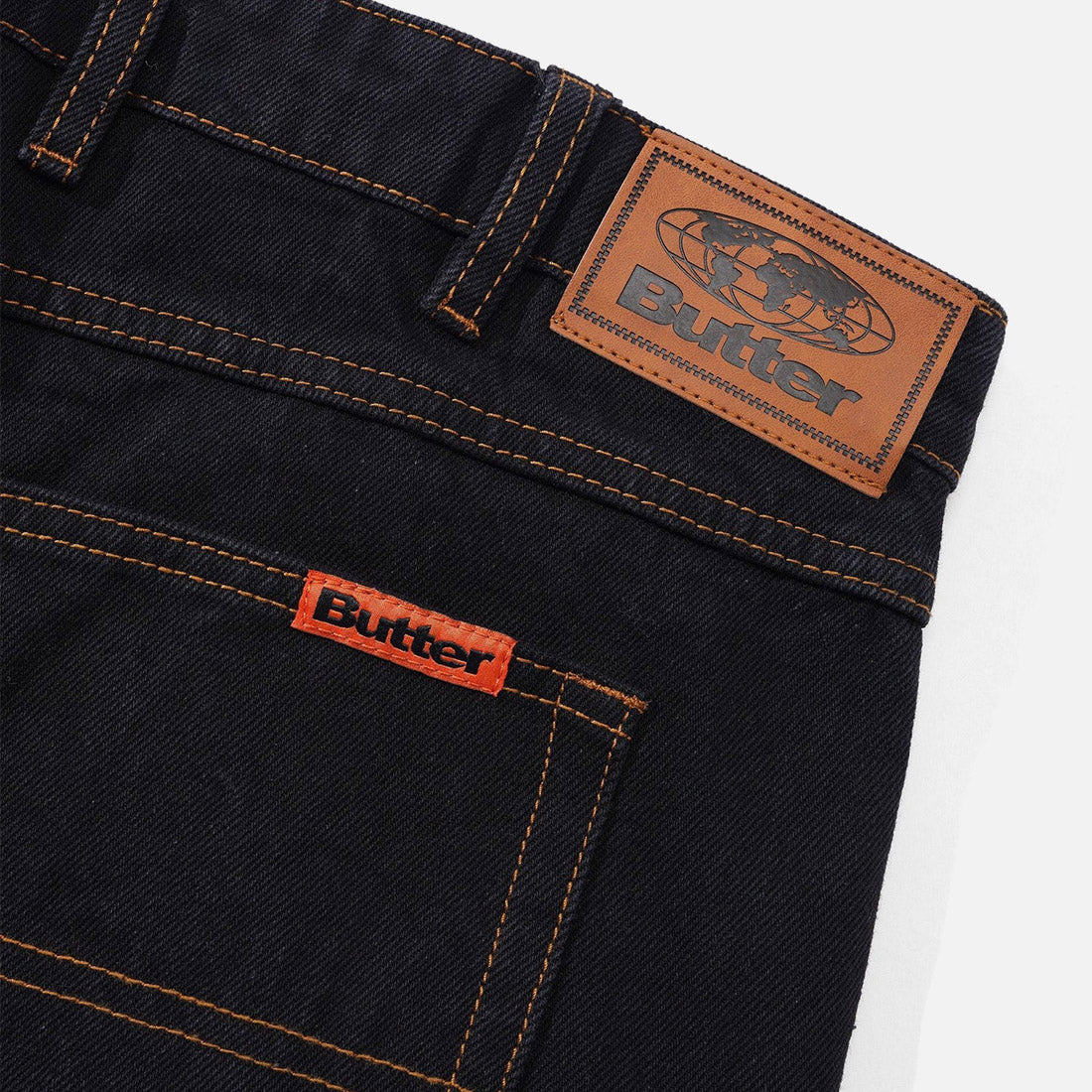 BUTTER GOODS Baggy Denim Jeans - Washed Black - Image 4