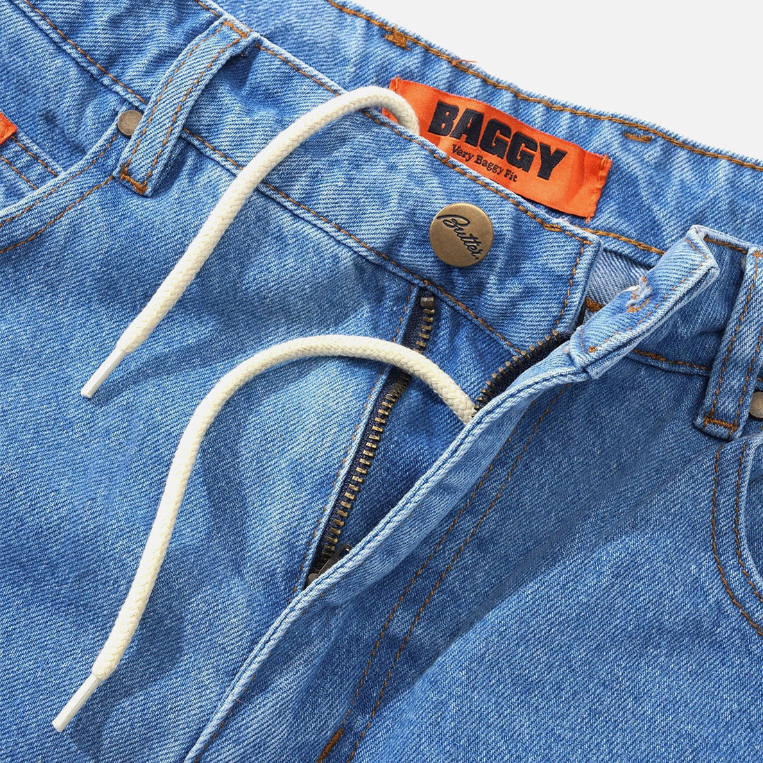BUTTER GOODS Baggy Denim Jeans - Washed Indigo - Image 3