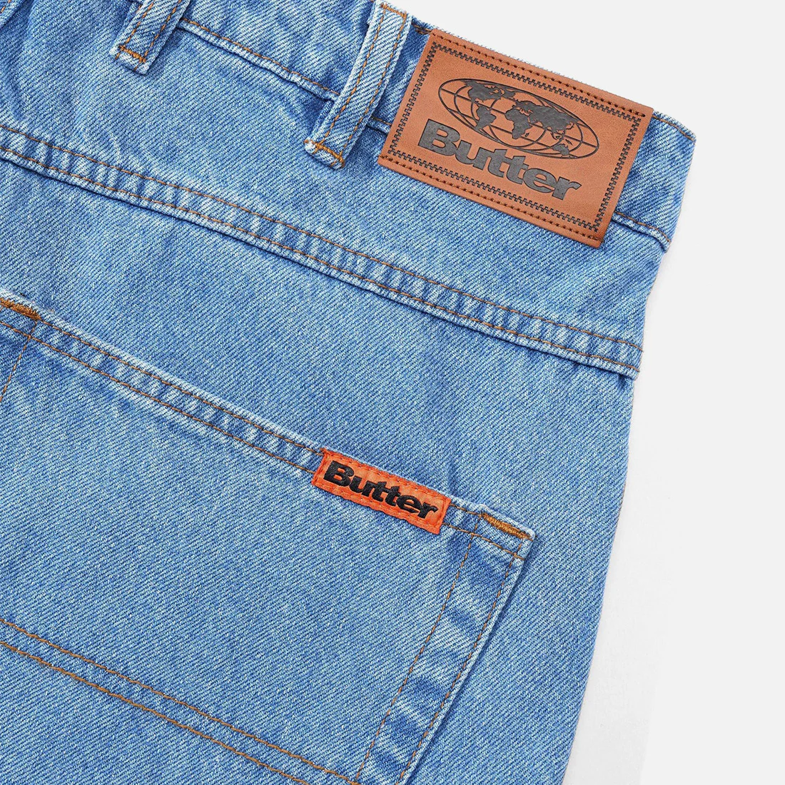 BUTTER GOODS Baggy Denim Jeans - Washed Indigo - Image 4