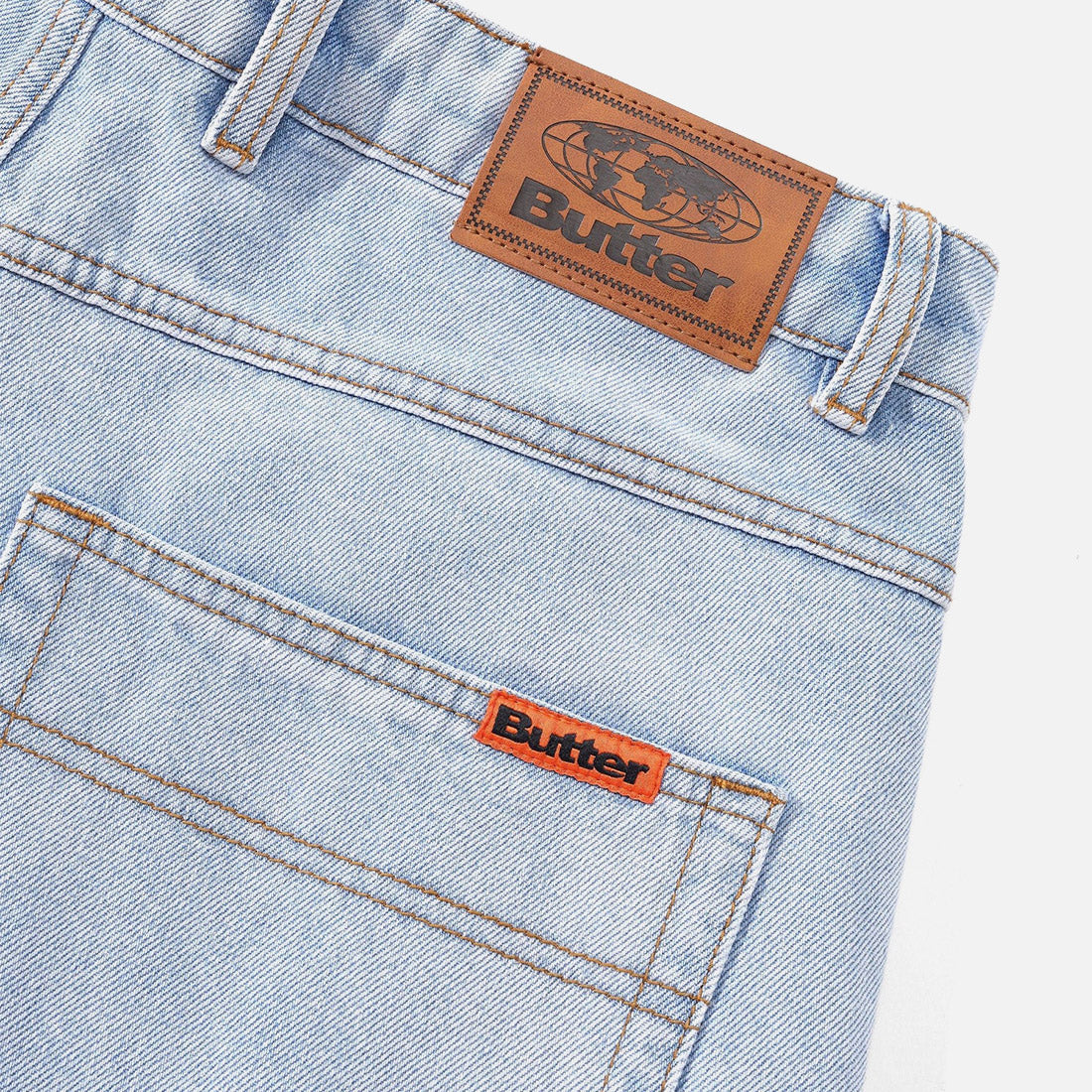 BUTTER GOODS Baggy Denim Shorts - Light Blue - Image 3
