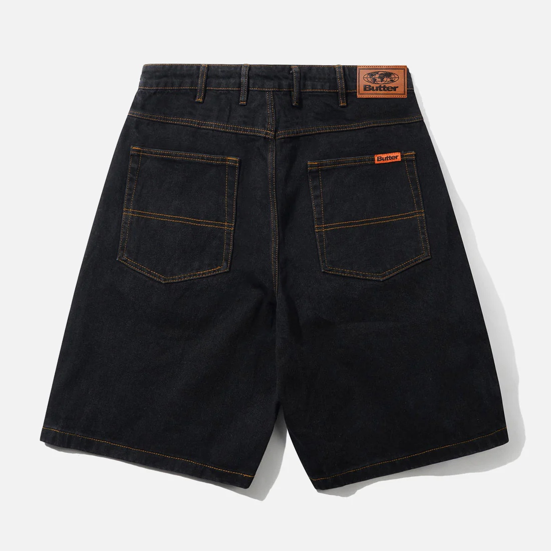 BUTTER GOODS Baggy Denim Shorts - Washed Black - Image 2