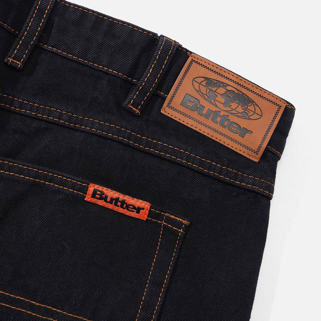 BUTTER GOODS Baggy Denim Shorts - Washed Black - Image 3