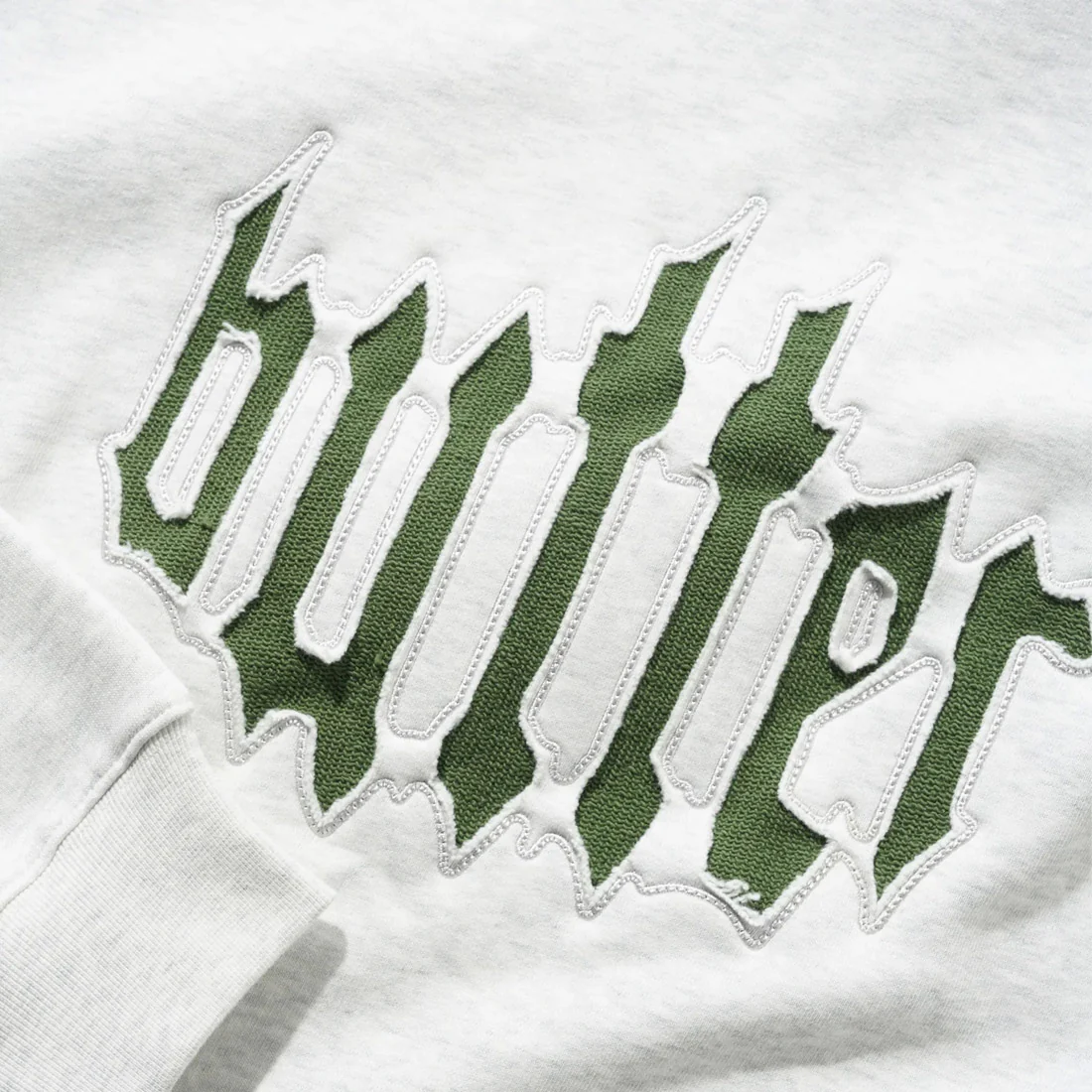 BUTTER GOODS Cut Out Applique Crew - Ash - Image 2