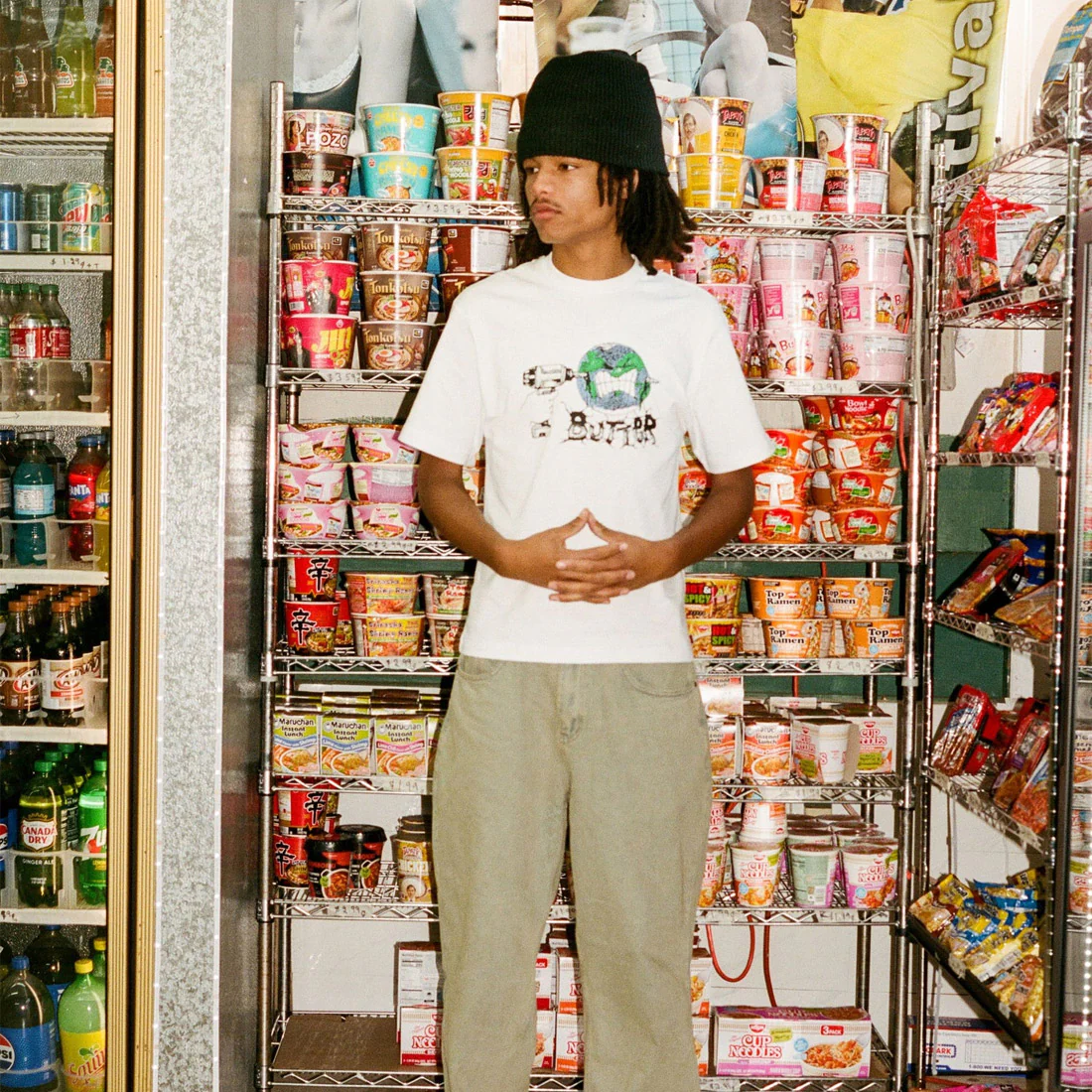 BUTTER GOODS Drill Tee - White - Image 3