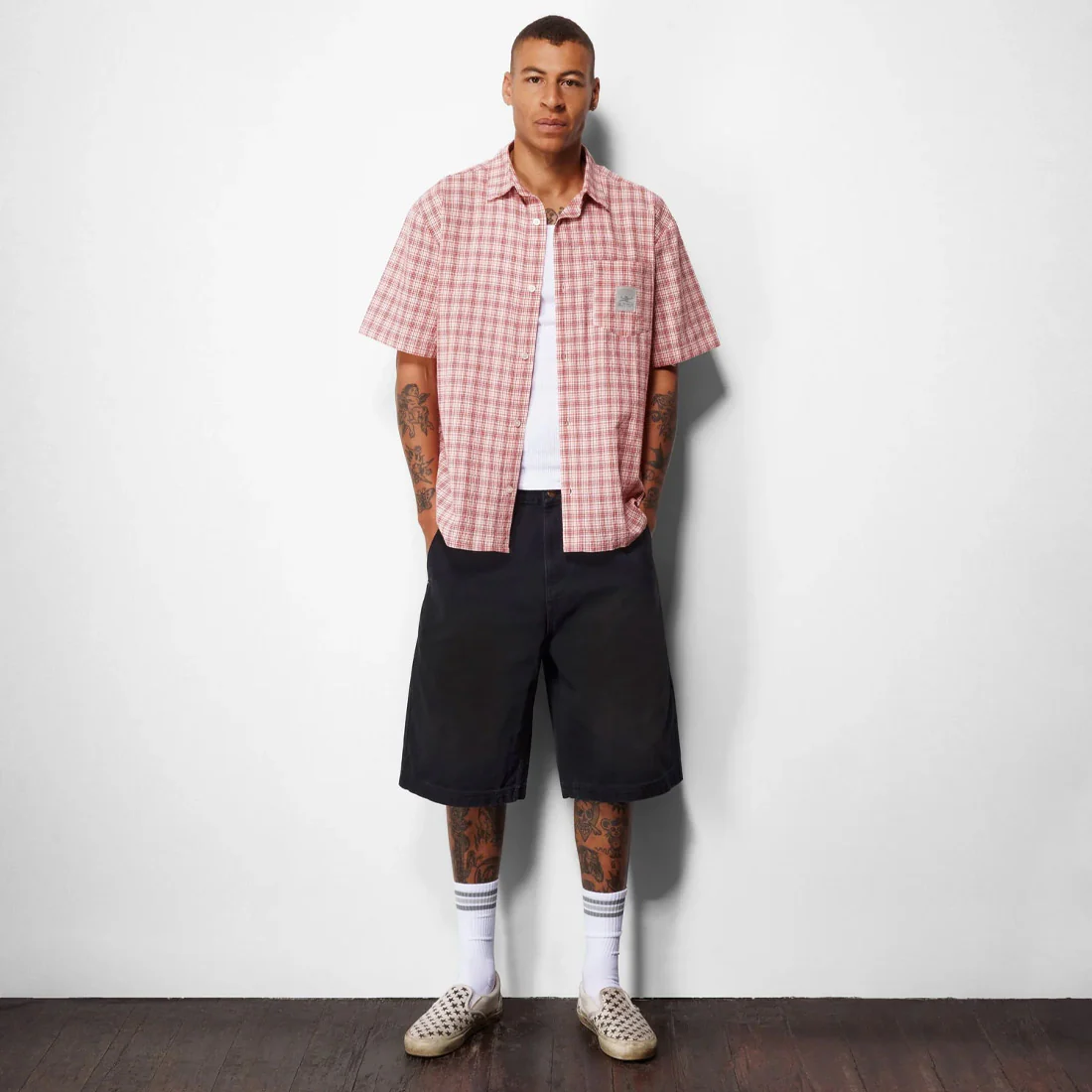 BUTTER GOODS Equipment Short Sleeve Shirt - Rhubarb - Image 5