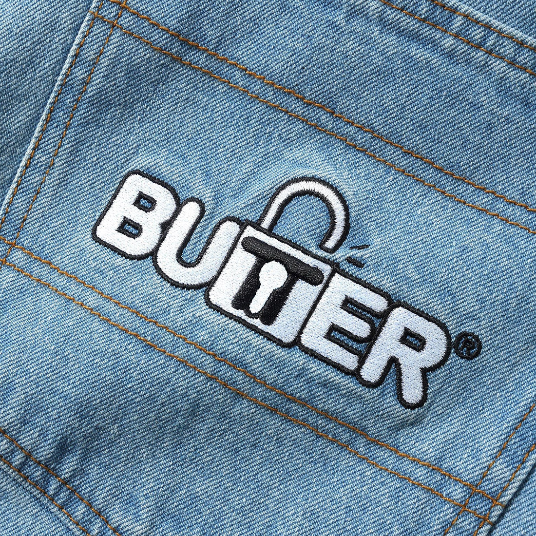 BUTTER GOODS Lock Baggy Denim Jeans - Light Indigo - Image 4