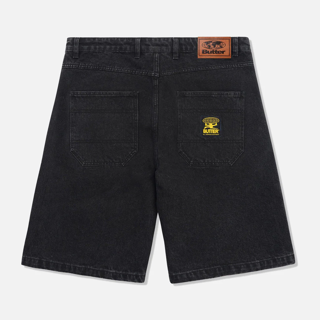 BUTTER GOODS Patch Pocket Denim Shorts - Faded Black - Image 2