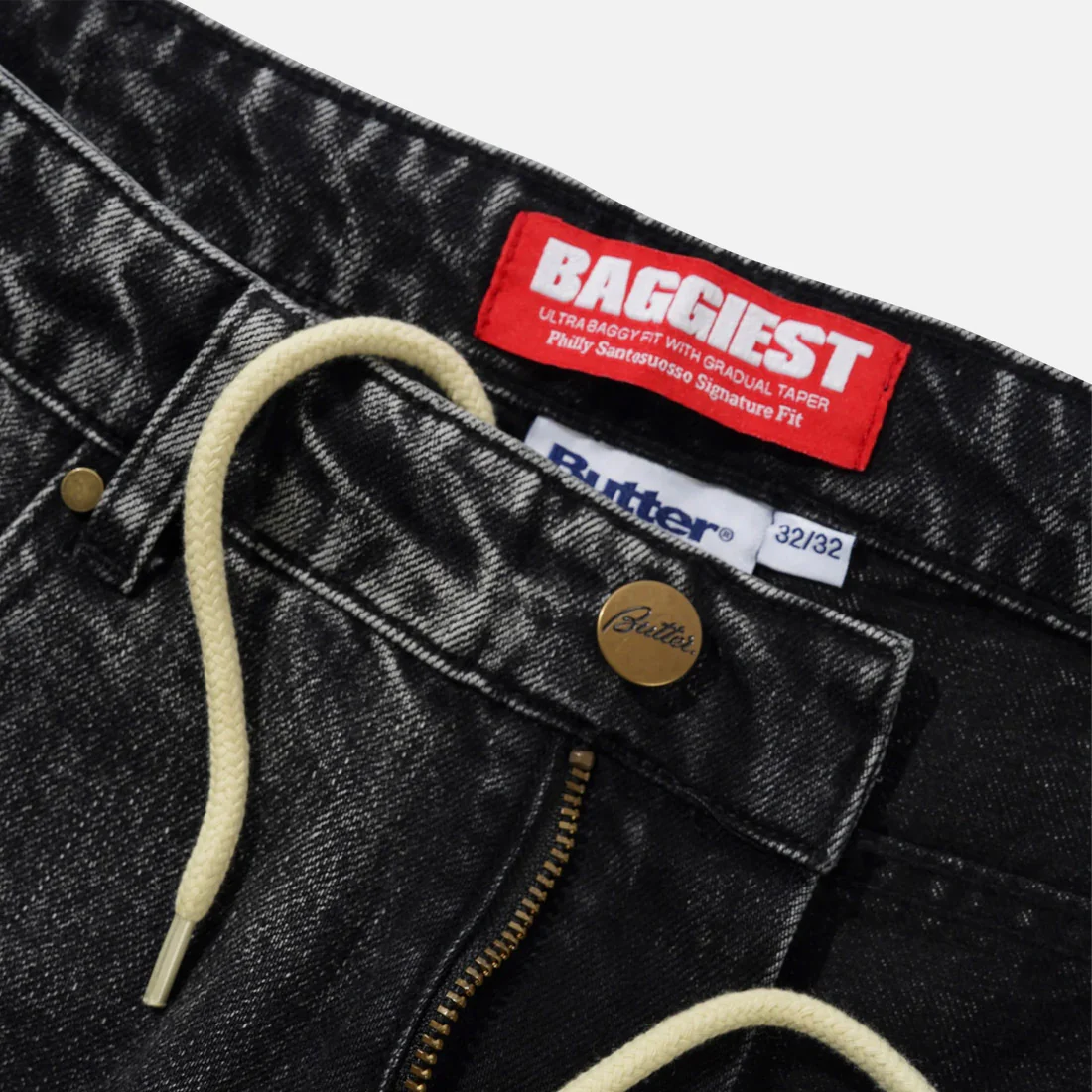 BUTTER GOODS Santosuosso Denim Jeans - Stonewash Black - Image 5