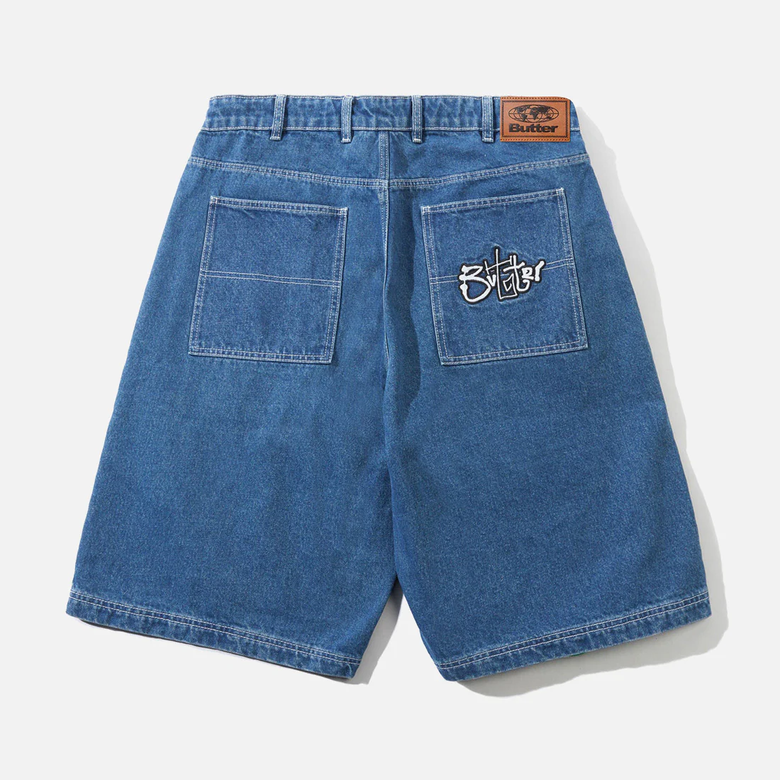 BUTTER GOODS Scribble Denim Shorts - Mid Blue - Image 2