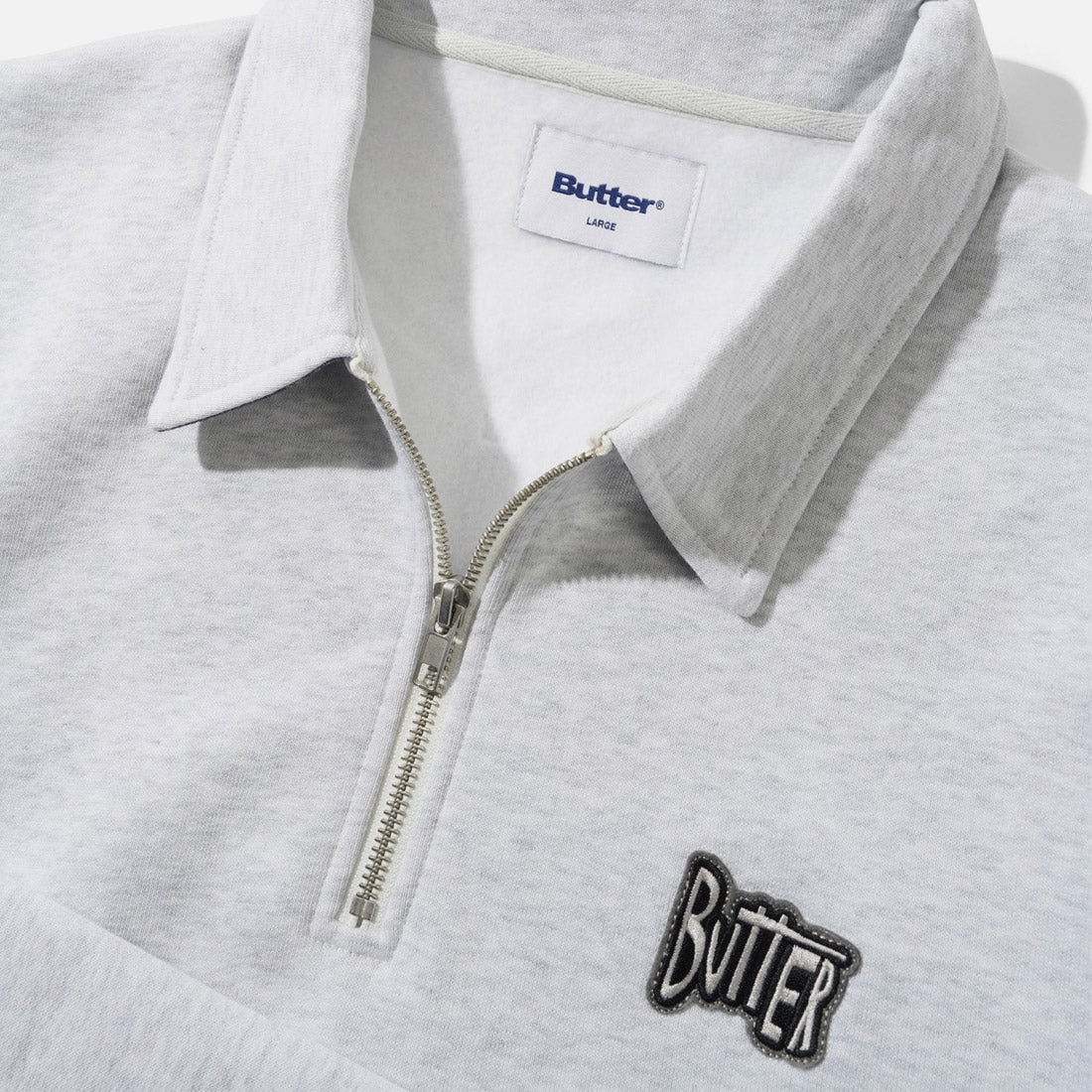 BUTTER GOODS Sketch 1/4 Zip Sweater - Ash - Image 4