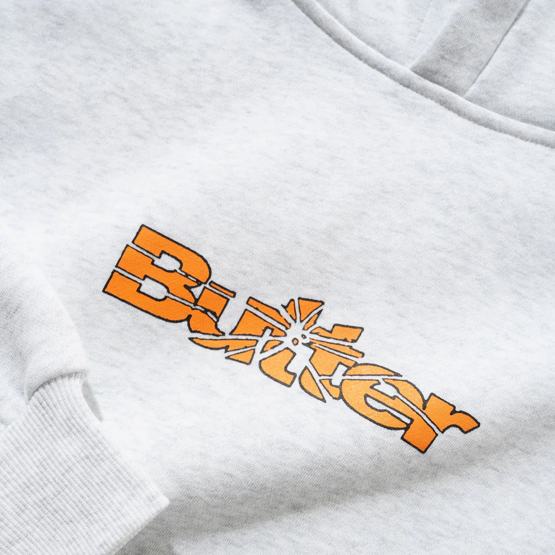 BUTTER GOODS Smashed Logo Pullover Hood - Ash - Image 2
