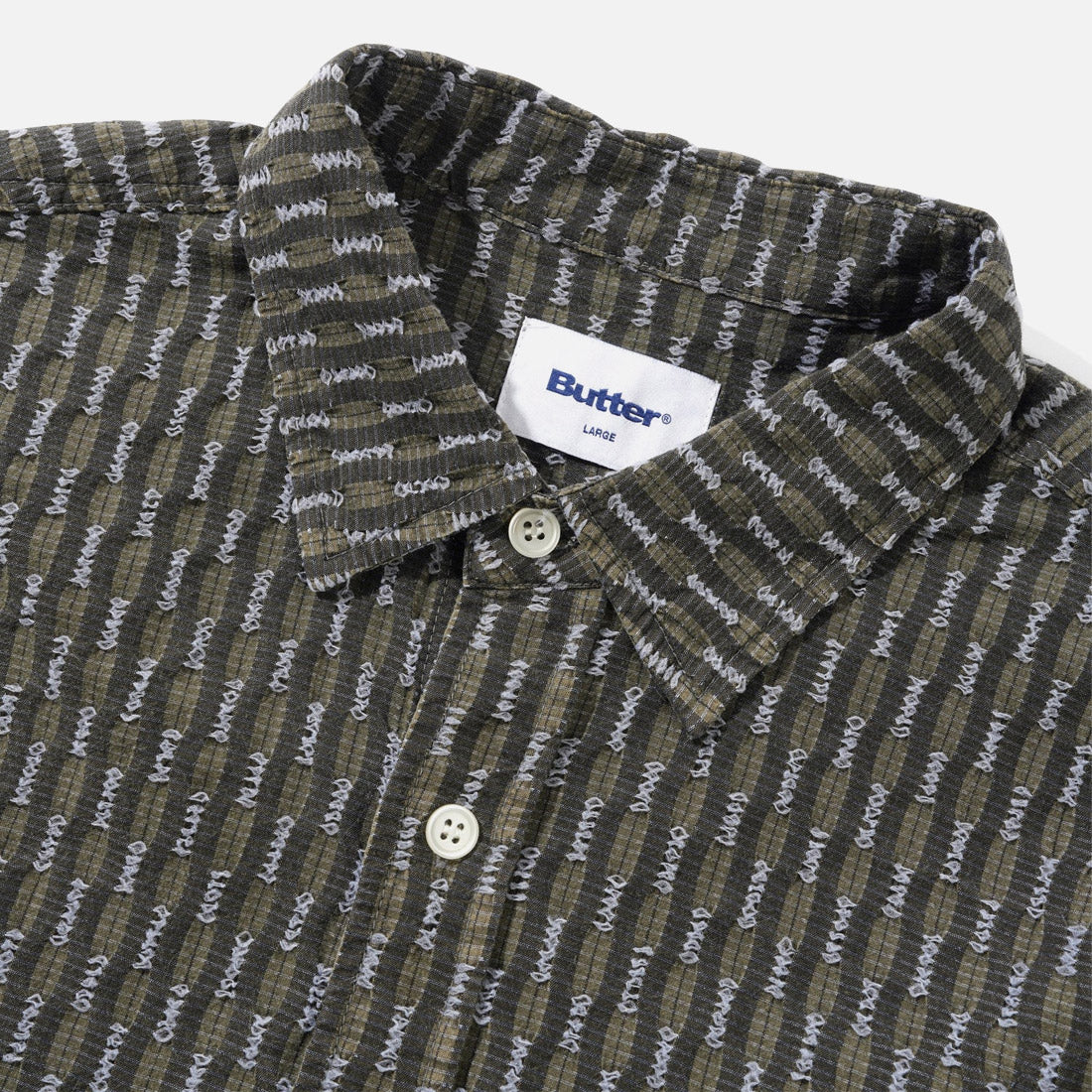 BUTTER GOODS Stitch Shirt - Moss - Image 3