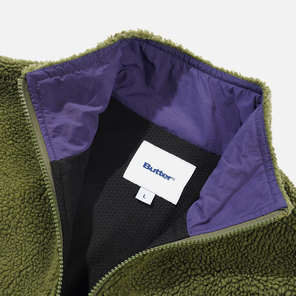 BUTTER GOODS Terrain Highpile Jacket - Moss - Image 3