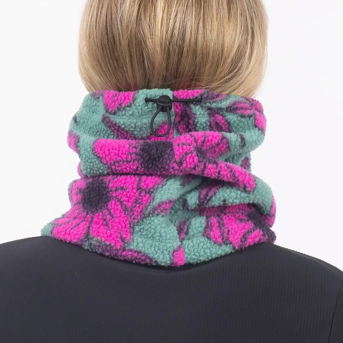 EIVY Beanie Sherpa Neckwarmer - Turquoise Flower - Image 5