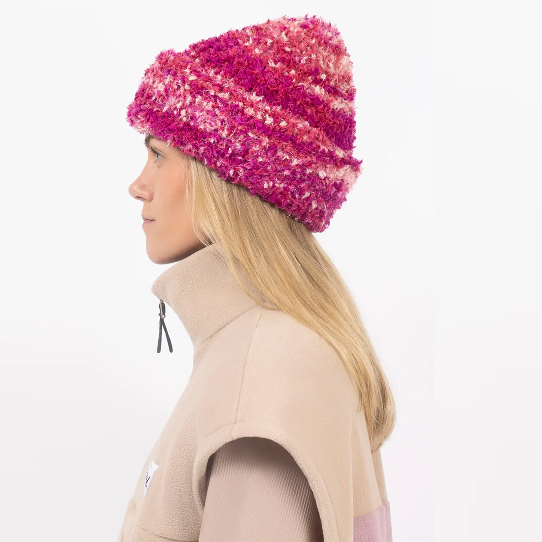 EIVY Boucle Knit Beanie - Pink - Image 3