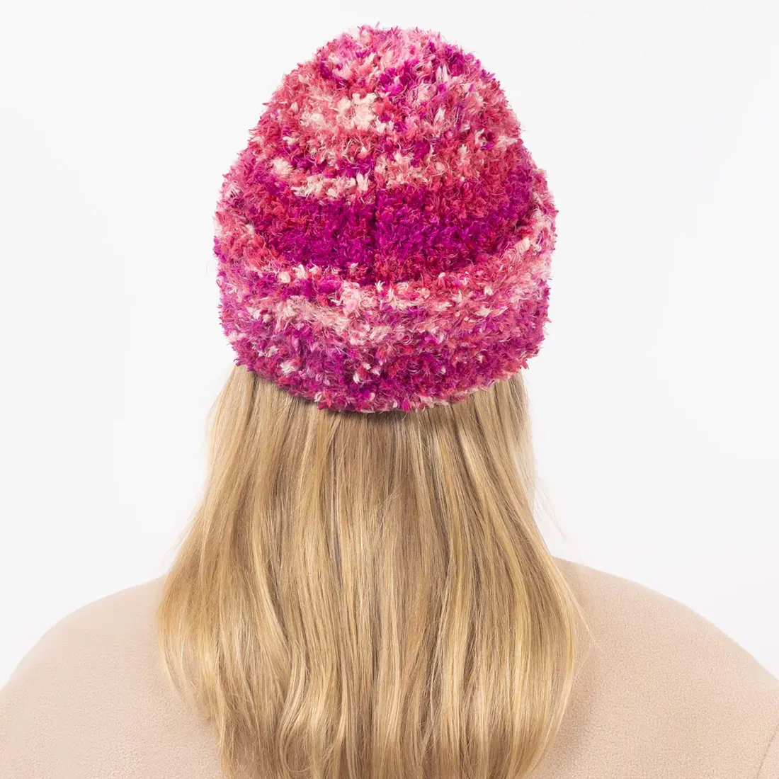 EIVY Boucle Knit Beanie - Pink - Image 4