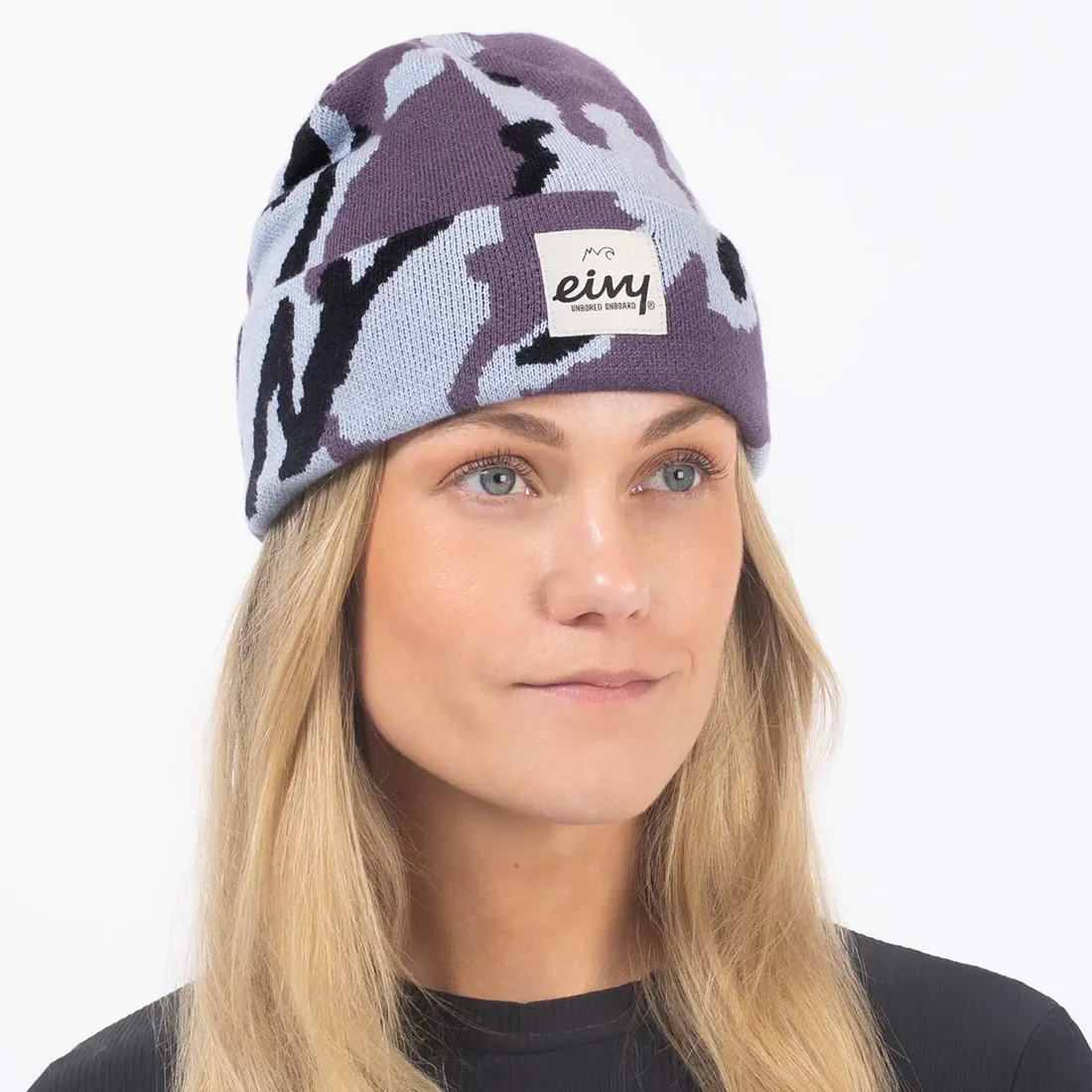 EIVY Heavy Jaquard Beanie - Purple Stray - Image 4