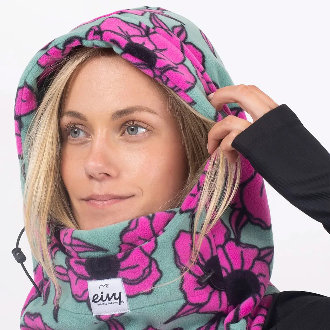 EIVY Mandy Fleece Balaclava - Turquoise Flower - Image 4