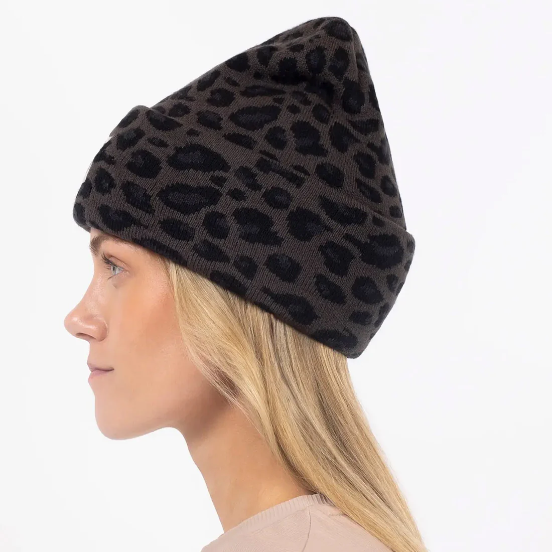 EIVY Watcher Beanie - Black Leopard - Image 2
