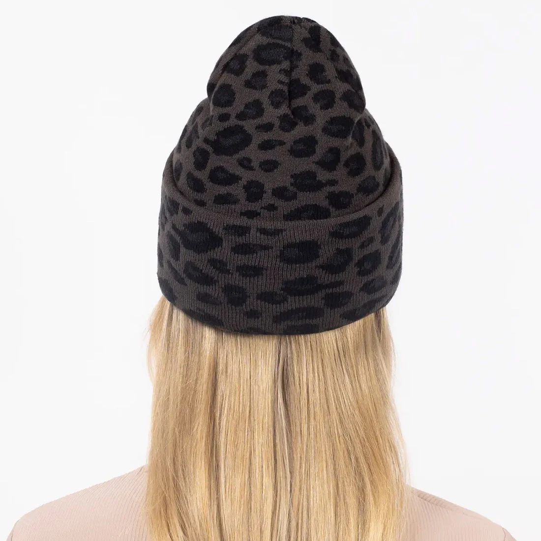 EIVY Watcher Beanie - Black Leopard - Image 3