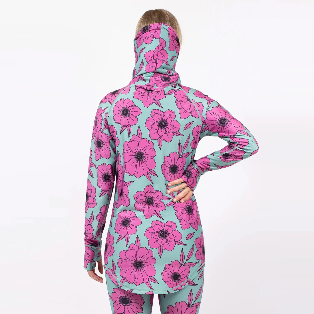 EIVY Women's Icecold Gaiter Top - Turquoise Flower - Image 4