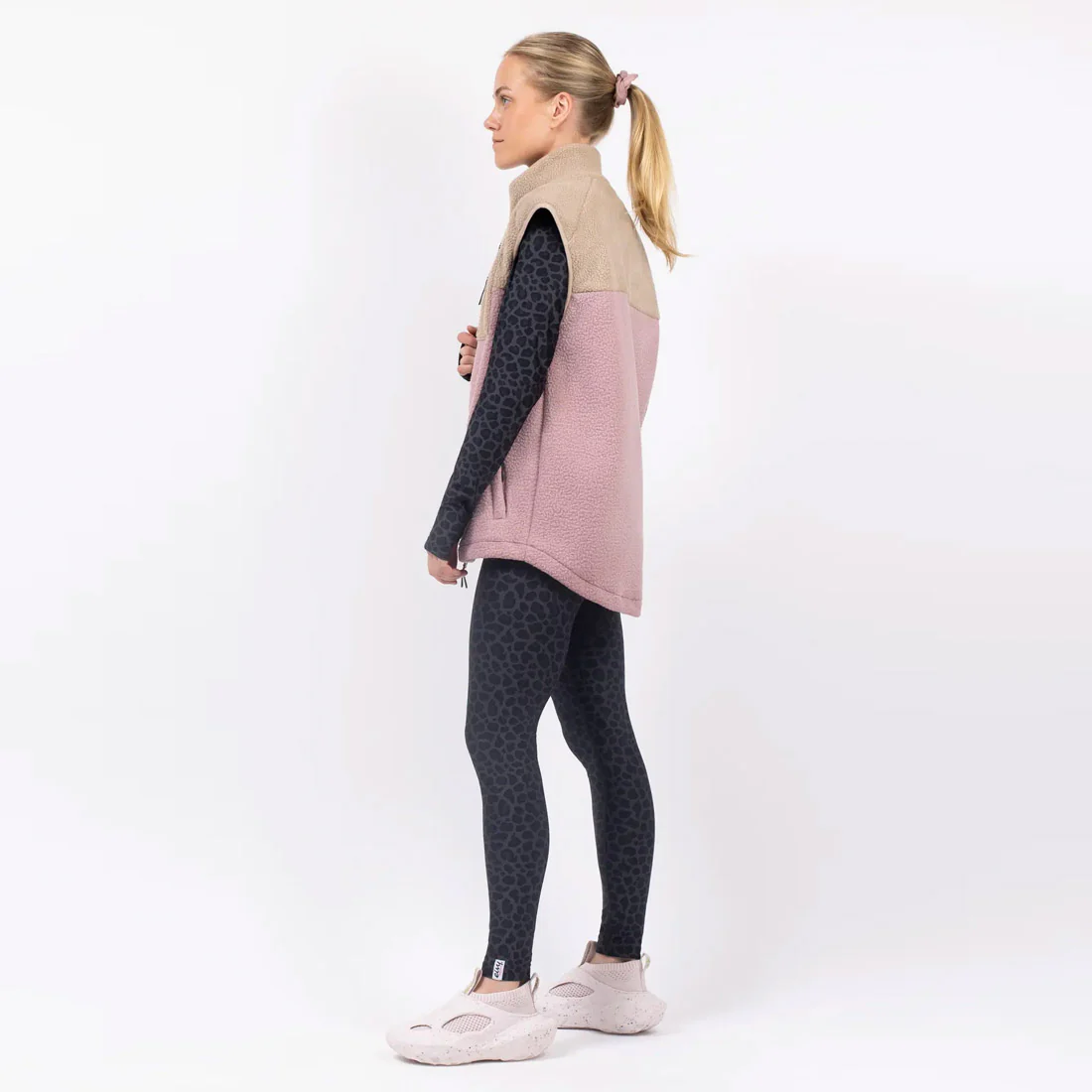 EIVY Women's Lumberjackie Sherpa Vest - Sand/Faded Woodrose - Image 3