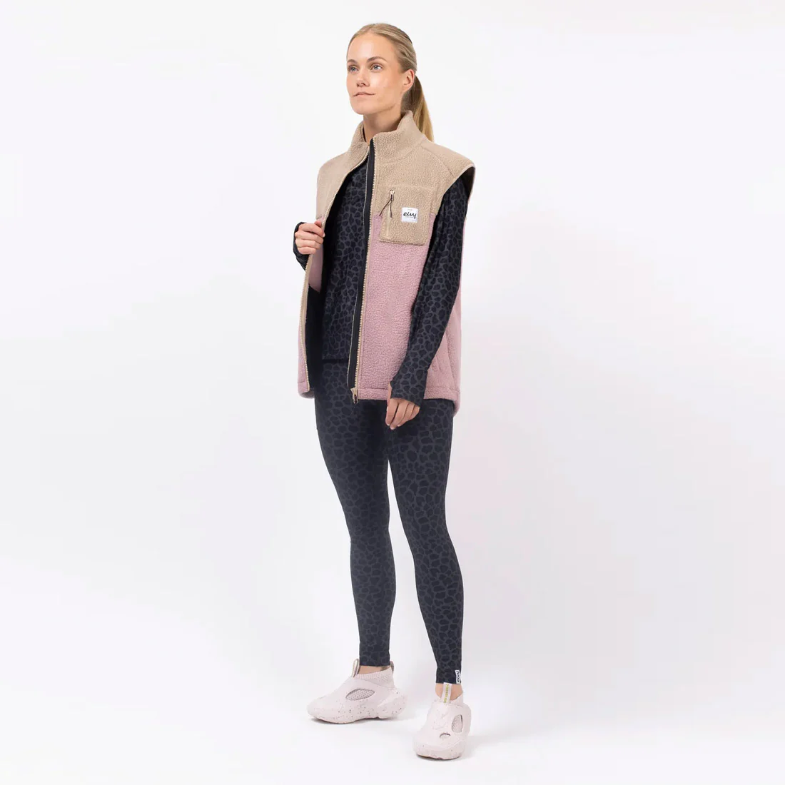 EIVY Women's Lumberjackie Sherpa Vest - Sand/Faded Woodrose - Image 4