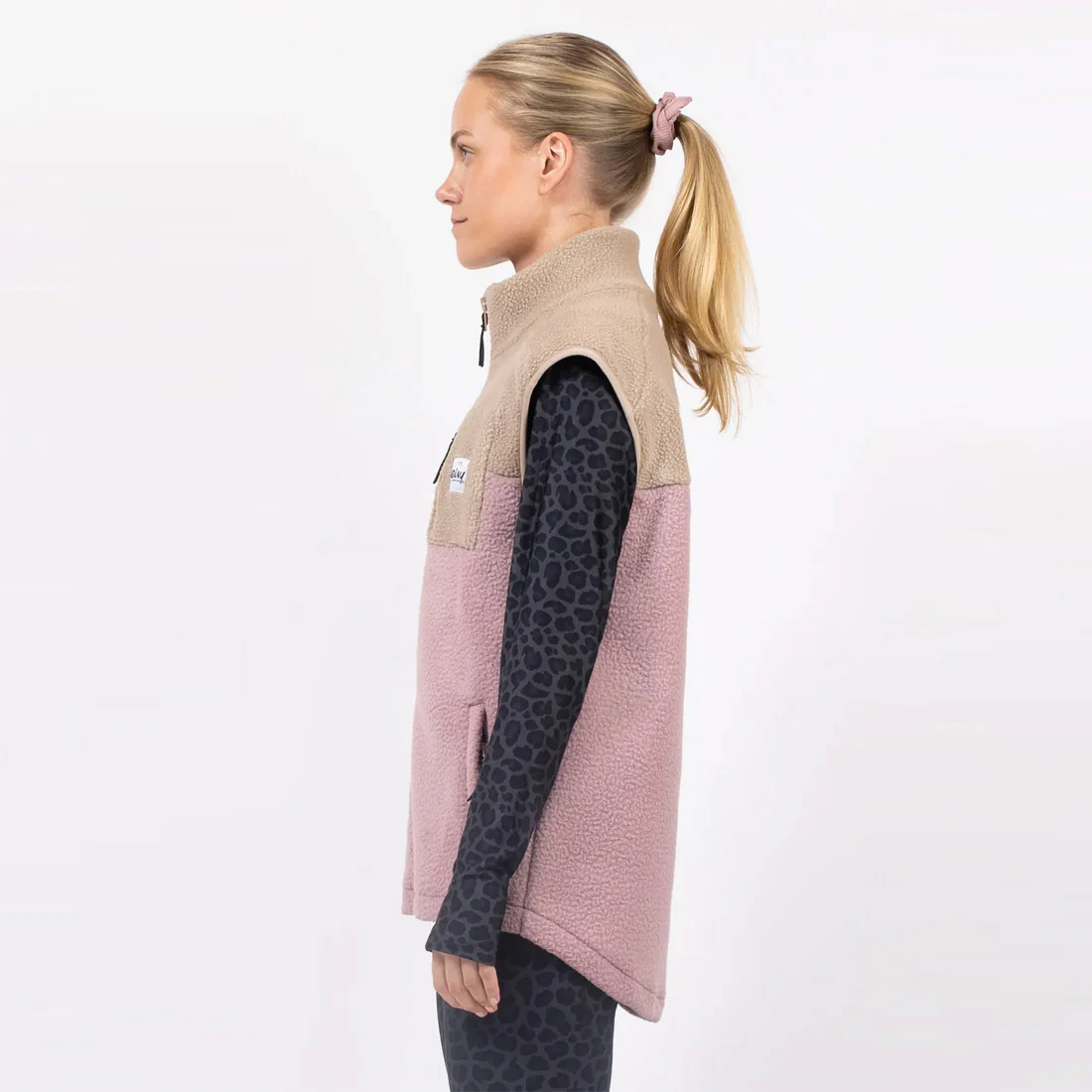 EIVY Women's Lumberjackie Sherpa Vest - Sand/Faded Woodrose - Image 5