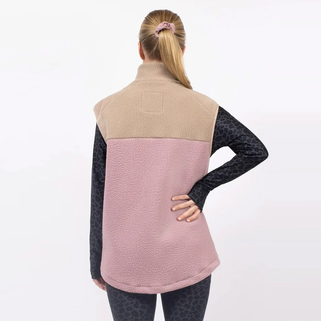 EIVY Women's Lumberjackie Sherpa Vest - Sand/Faded Woodrose - Image 6