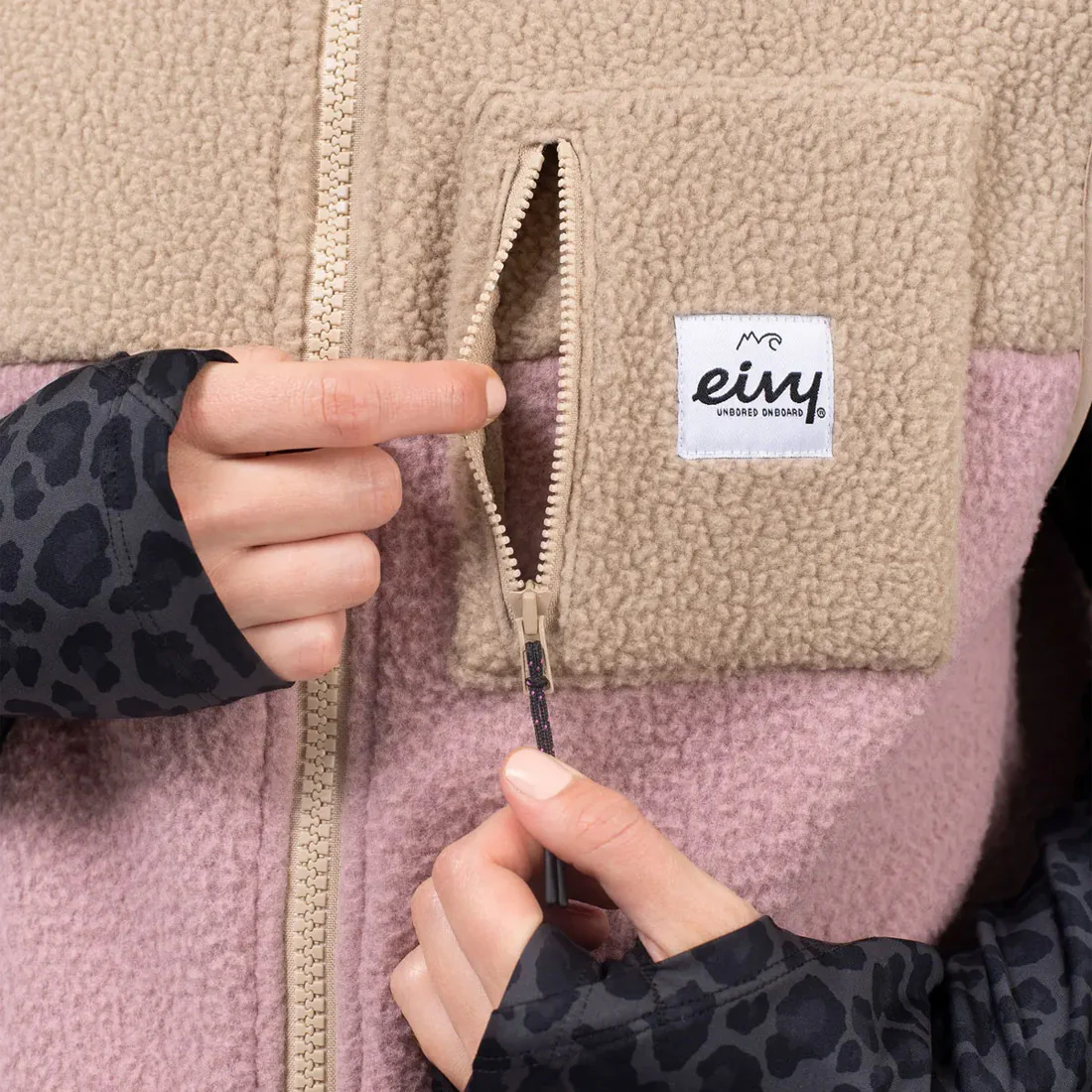 EIVY Women's Lumberjackie Sherpa Vest - Sand/Faded Woodrose - Image 7