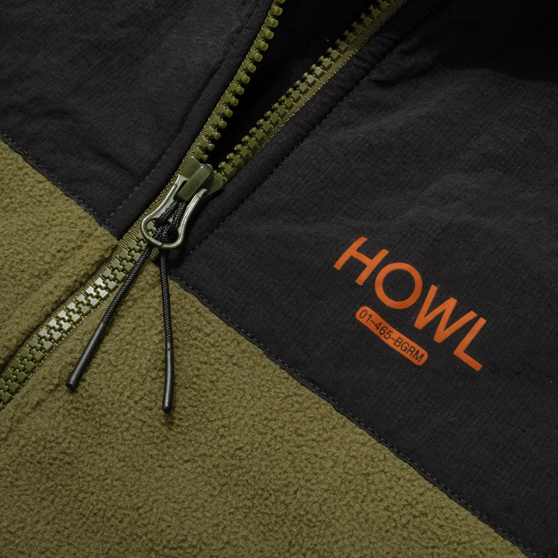 HOWL Zip Polar Fleece Jacket - Army - Image 4