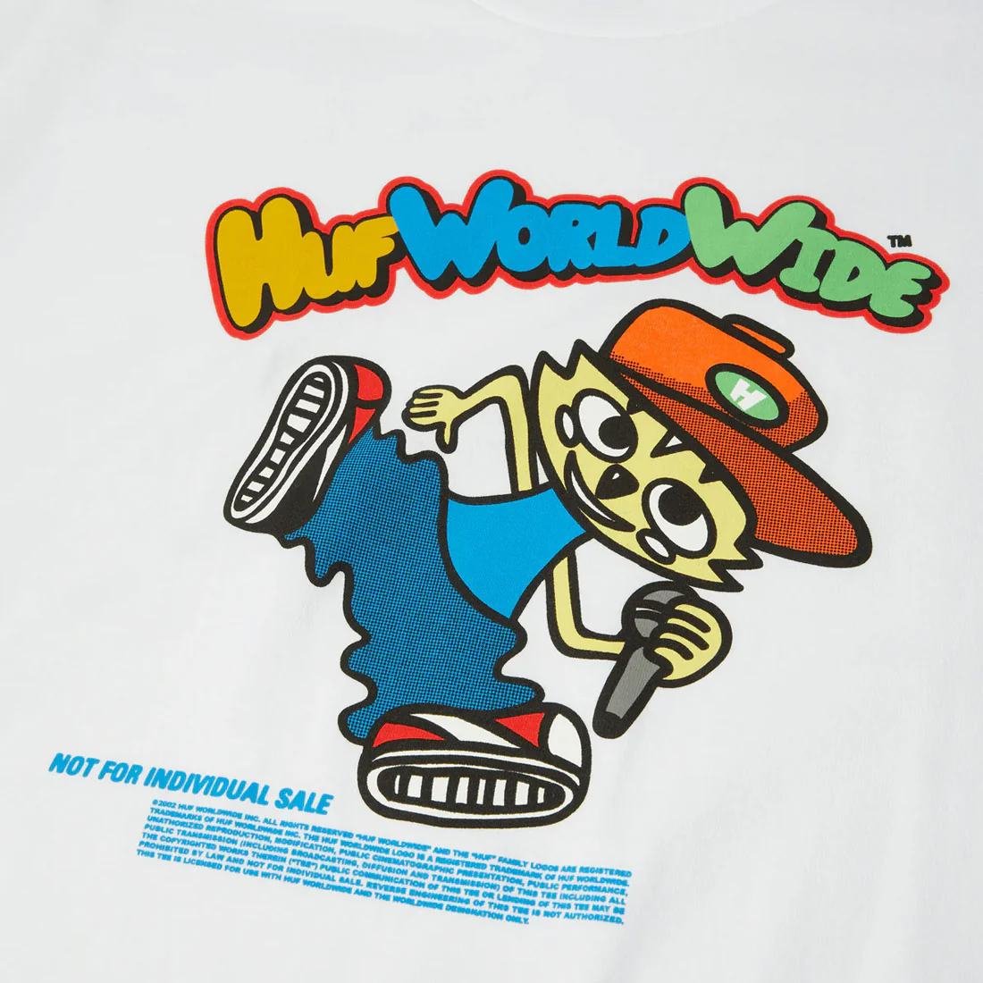 HUF Chop Kick Block Tee - White - Image 2