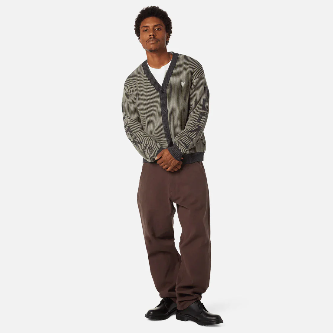 HUF Repeater Cardigan - Asphalt - Image 3