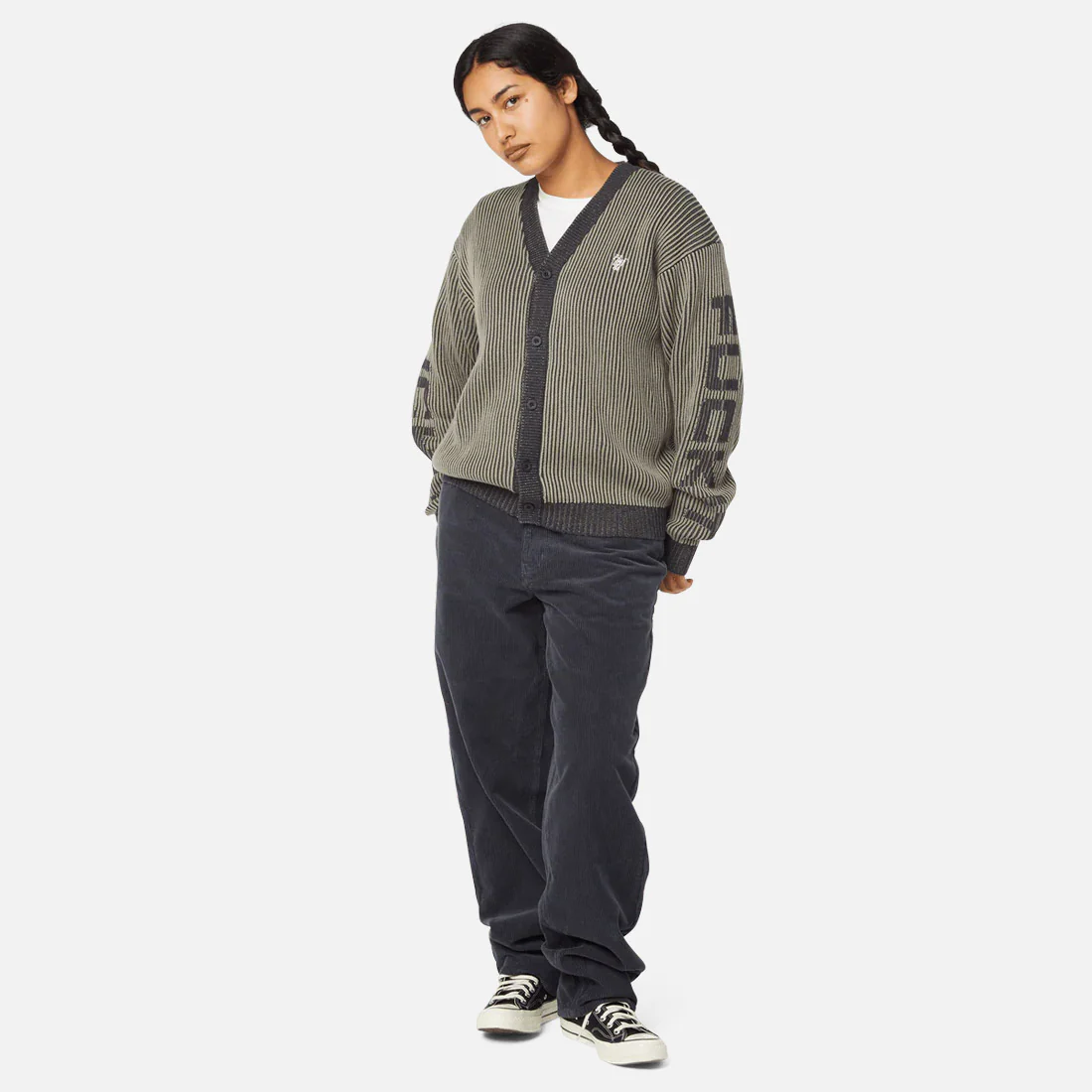 HUF Repeater Cardigan - Asphalt - Image 4