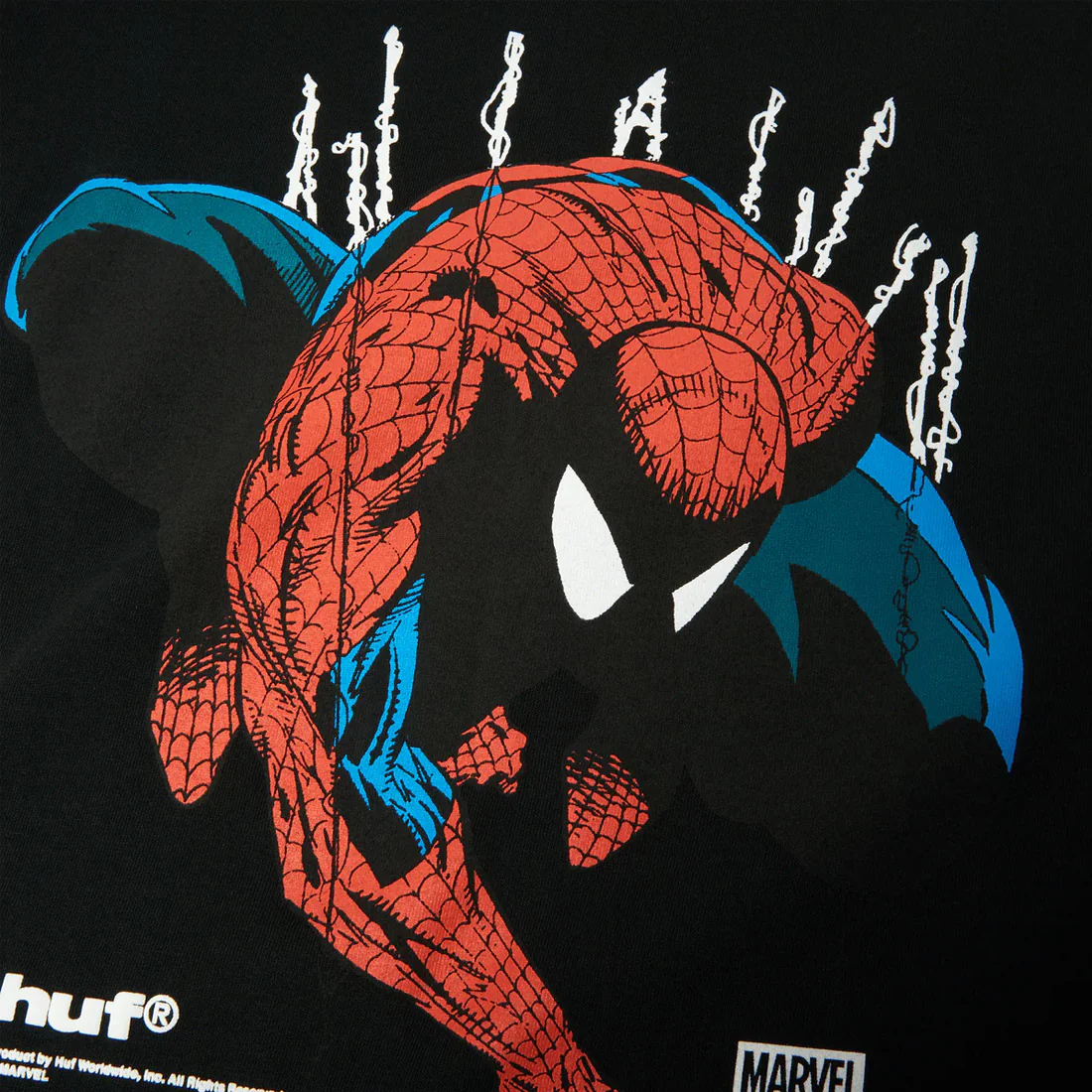 HUF X MARVEL Spider-Man Perceptions Tee - Black - Image 2