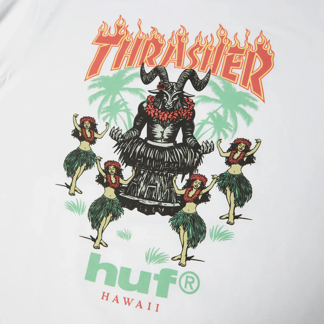 HUF X Thrasher Goat Luau Tee - White - Image 2