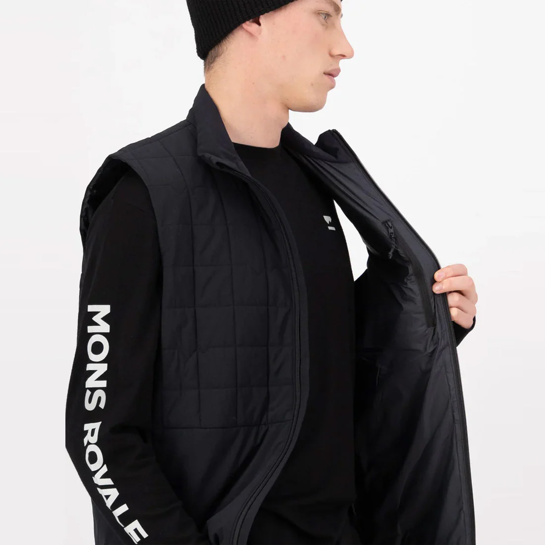 MONS ROYALE Canyon Merino Insulated Vest - Black - Image 5