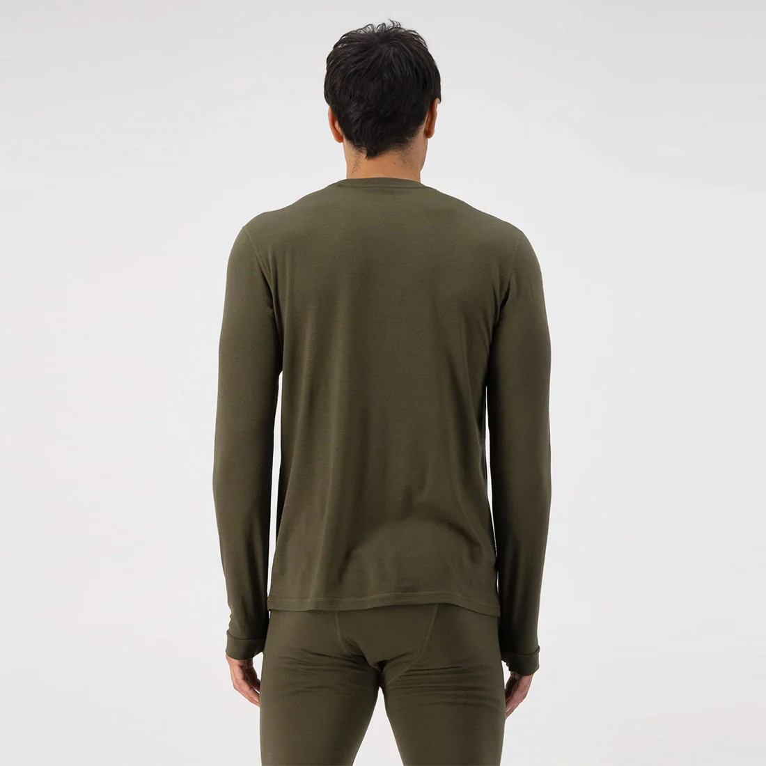 MONS ROYALE Cascade Merino Long Sleeve - Dark Olive - Image 2